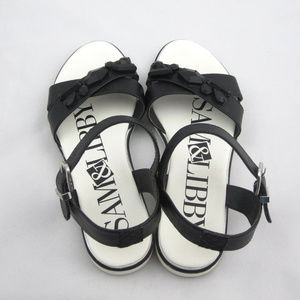 👀 Sam & Libby black white sandals w/ beads Sz 6